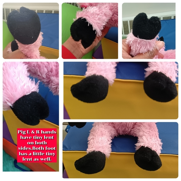 Pig piglet piggy Bashful Fuzzy Light Pink Barn animal animal sitting plush 10in - Picture 10 of 12